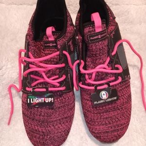 Flash Lights, pink / black tennis size 7